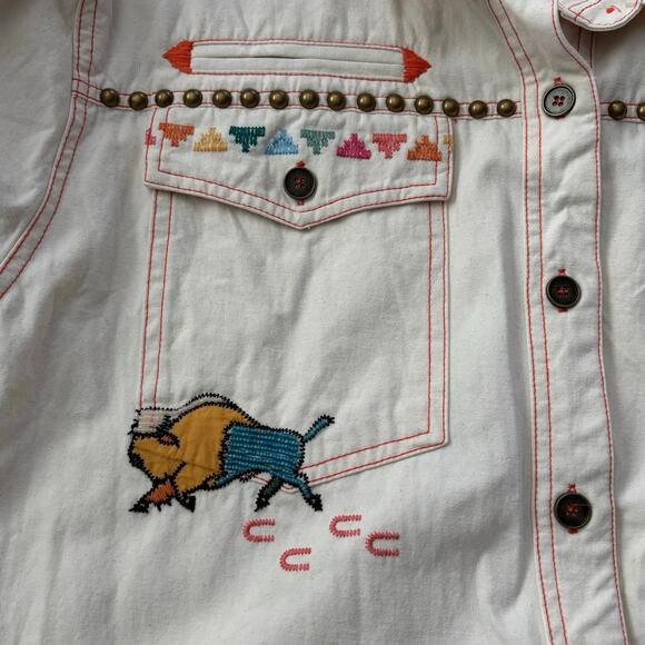 Double D Ranch Size 1X Horse of a Different Color Jacket Top Embroidered Studs - Picture 6 of 7